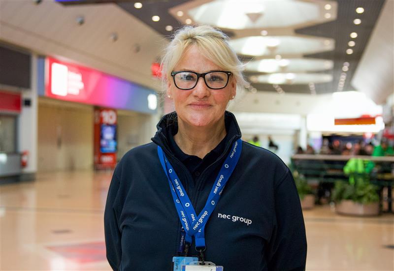 Anita Meek, in her role as security officer at the NEC 