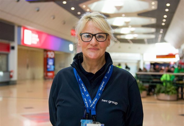 Anita Meek, in her role as security officer at the NEC