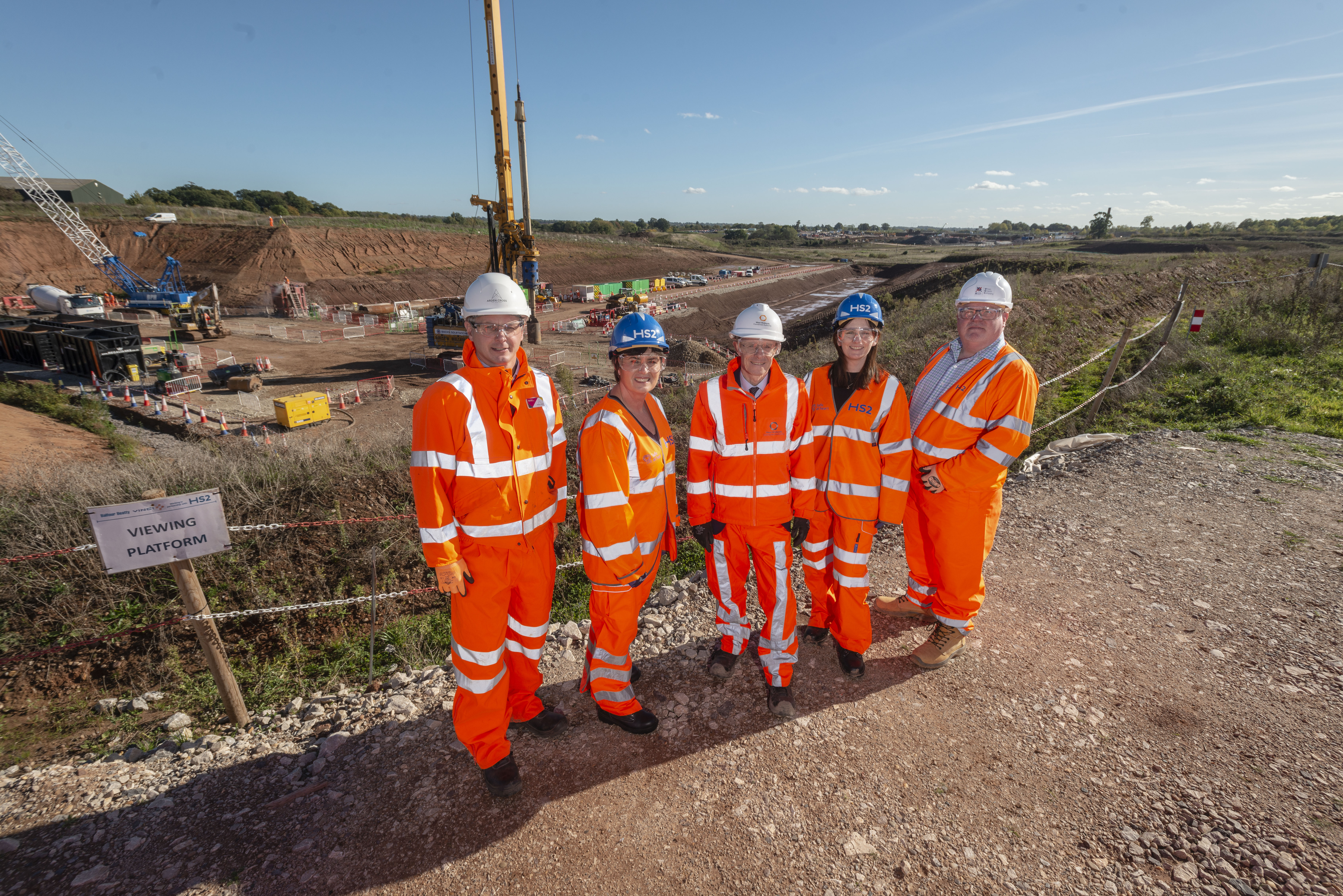 (Left to right) Ben Gray, project director at Arden Cross Ltd, Cllr Karen Grinsell, deputy leader of Solihull Council, Andy Street, Mayor of the West Midlands, Cllr Brigid Jones, deputy leader of Birmingham City Council and Jonathan Bretherton, Managing Director at Solihull Urban Growth Company