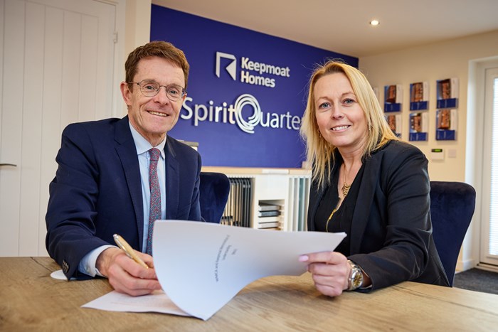 Mayor Andy Street with Charlotte Goode (Keepmoat)