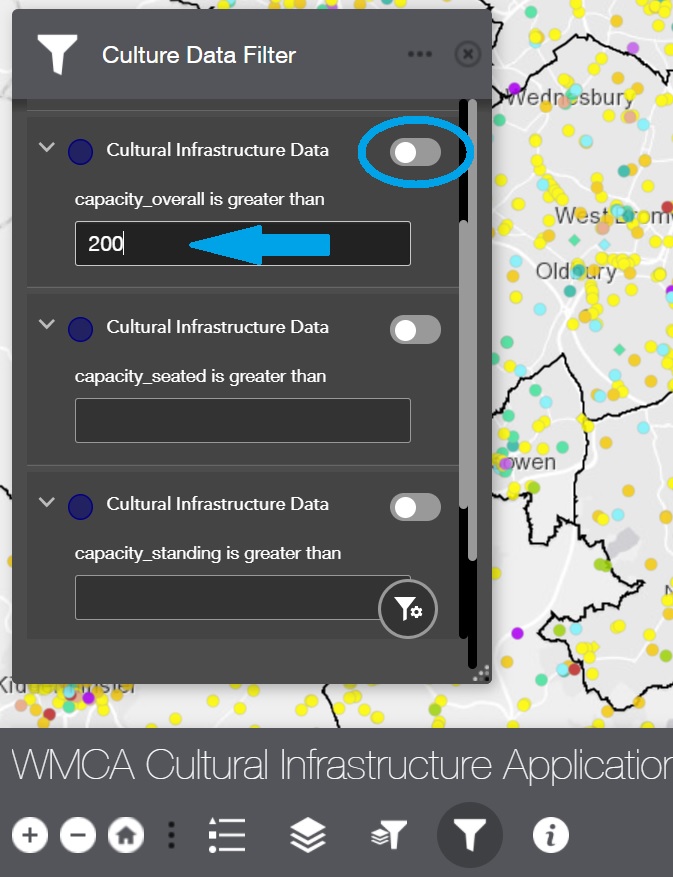 Screenshot of WMCA Cultural Infrastructure Application