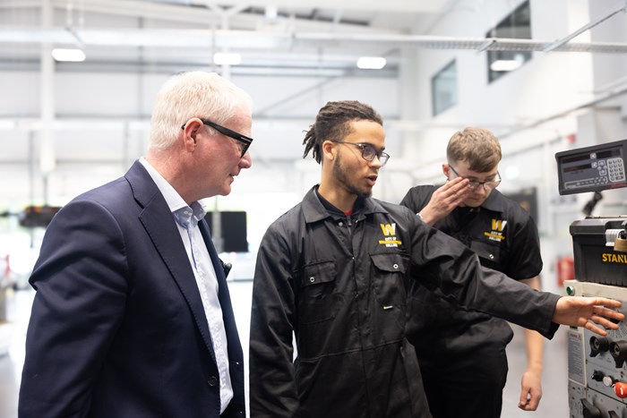 Mayor of the West Midlands and WMCA chair with students The student is Kimari and Hayden