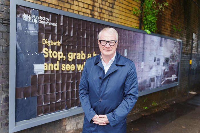 Richard Parker, Mayor of the West Midlands and WMCA chair unveiled a free ticket billboard in Digbeth earlier this month