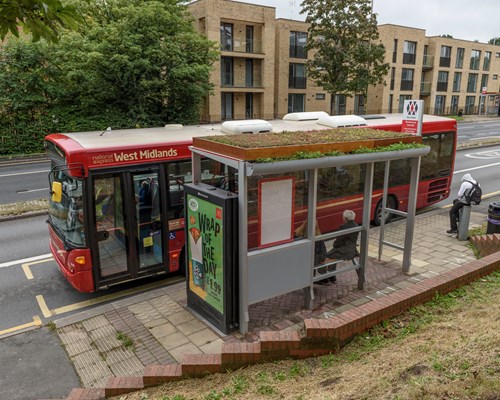 New green bus shelters creating a buzz in Halesowen