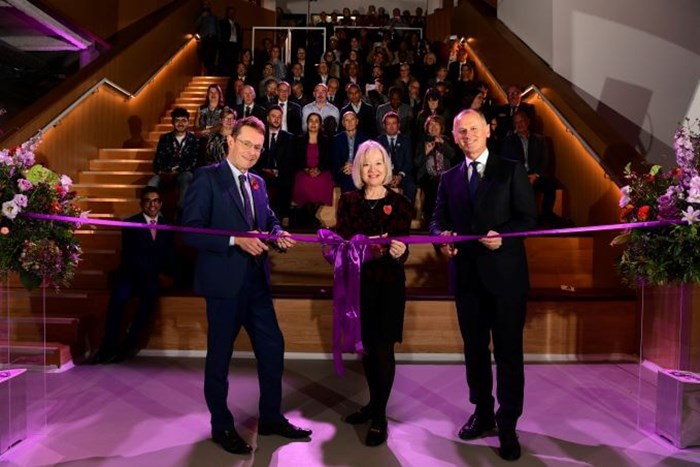 L to R: Andy Street, Dame Yve Buckland, Professor Aleks Subic