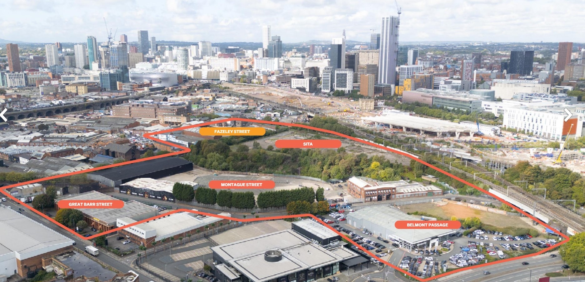 A CGI show the Warwick Bar site. Image courtesy of Birmingham City Council and Homes England