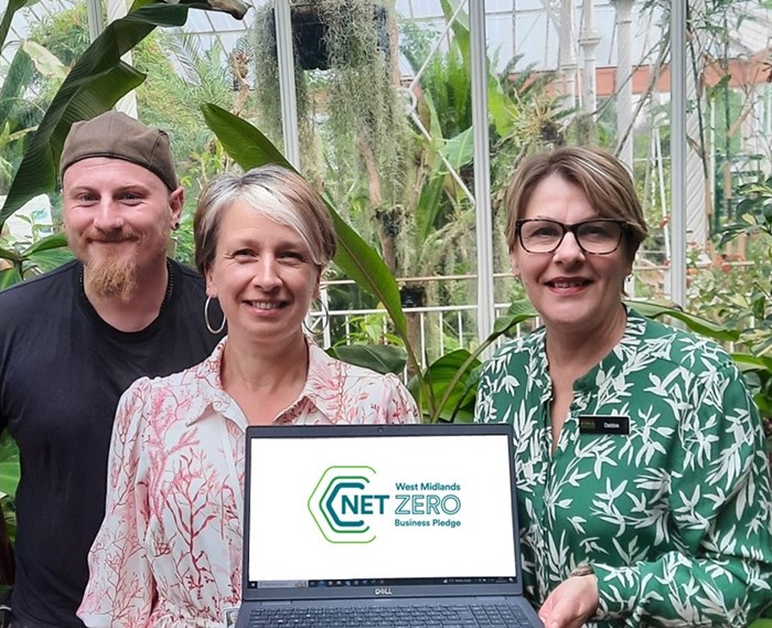 Paul Ensell, senior animal specialist at Birmingham Botanical Gardens; Sara Blair-Manning, chief executive; and Debbie Beardall, interim head of commercial and visitor services.
