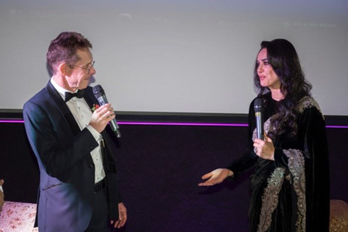 Andy Street, Mayor of the West Midlands with Bollywood actress Preity G Zinta during the gala dinner at Millennium Point