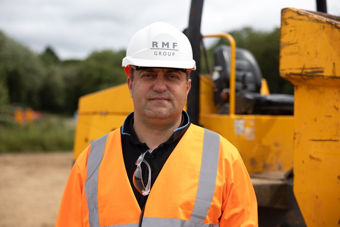 Oleksandr Novolotskyi, who has just completed his course in Step into Construction at RMF Training