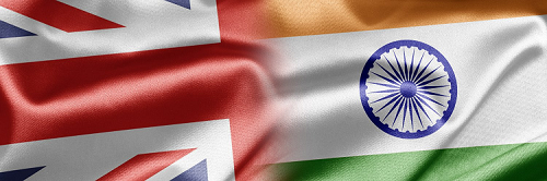 UK and Indian flag