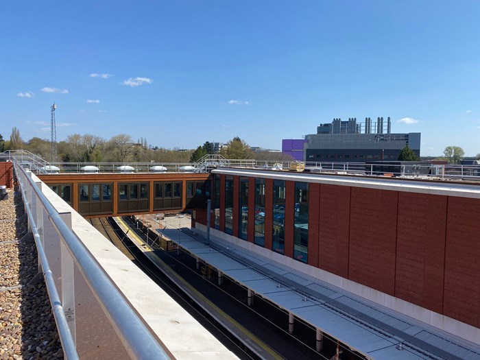View of the unversity railway station bridge