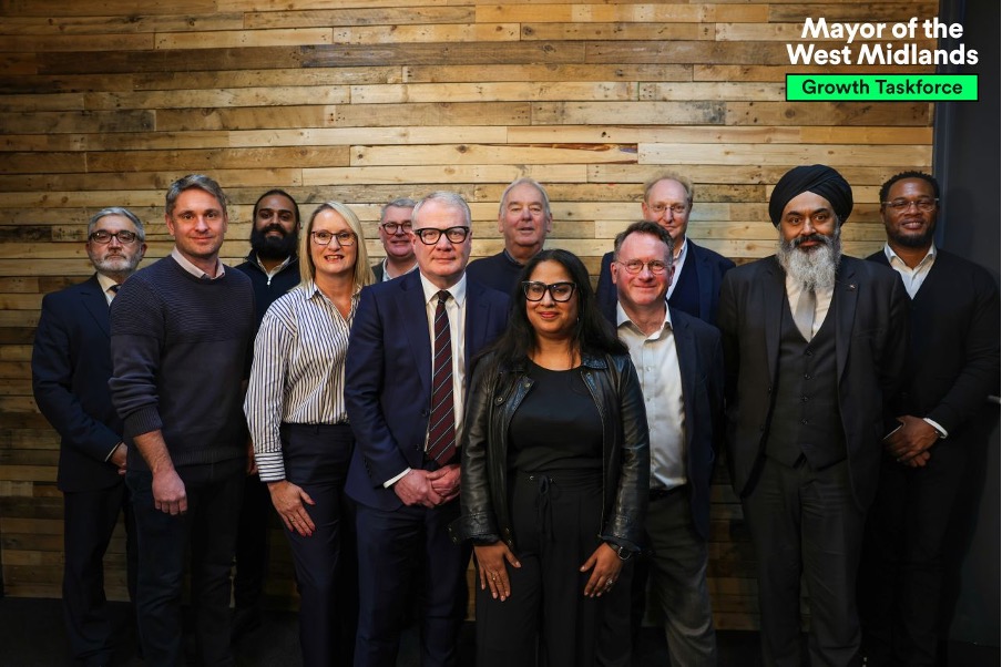Richard Parker, Mayor of the West Midlands, with his Growth Taskforce