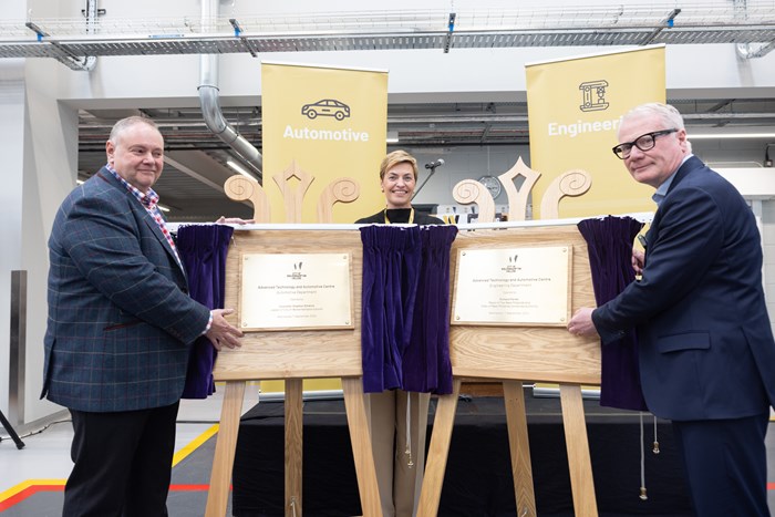 Left to right: Councillor Stephen Simkins, leader of City of Wolverhampton Council, College Principal and Chief Executive Louise Fall and Mayor of the West Midlands and WMCA chair Richard Parker