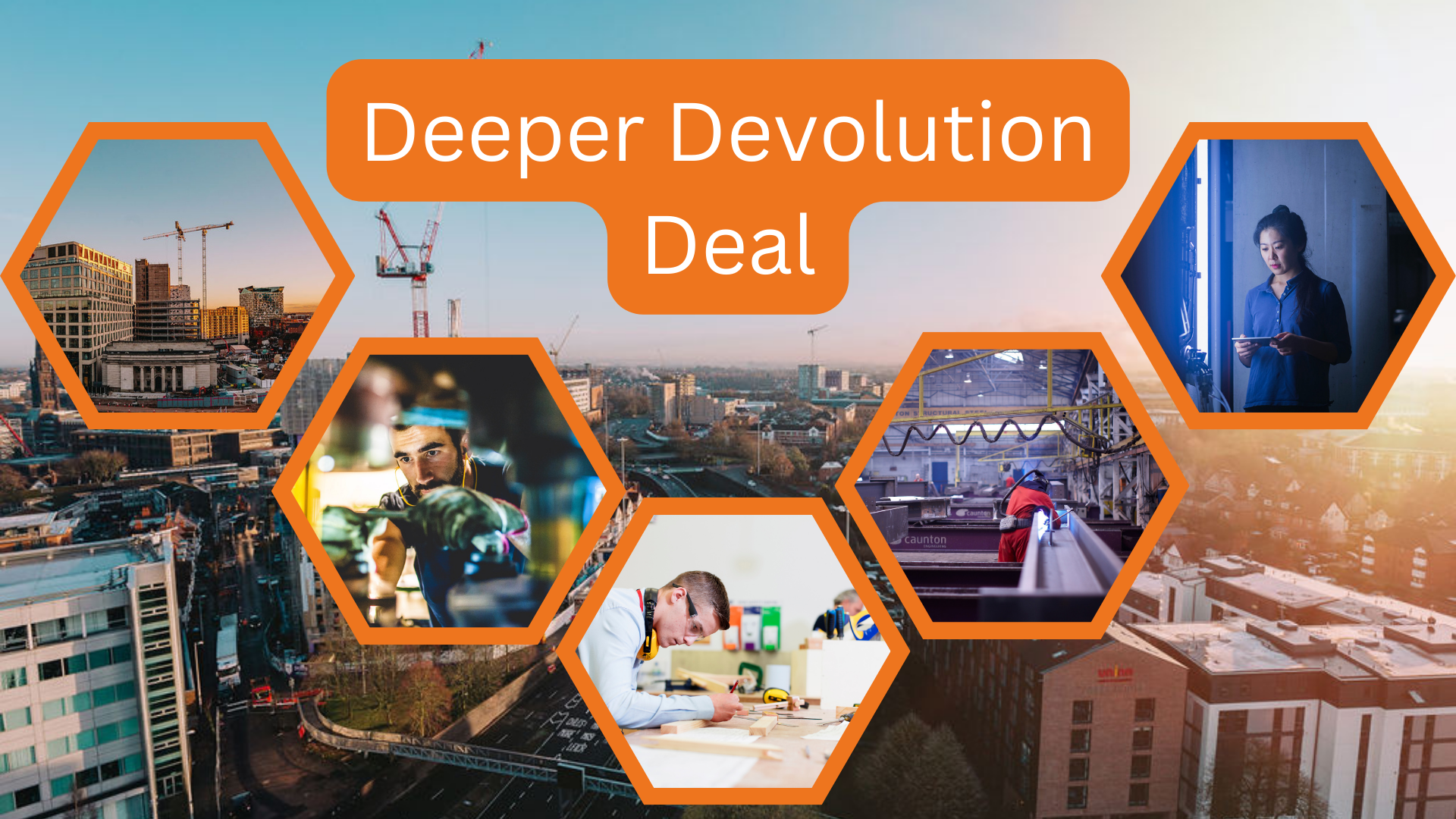Deeper Devolution Deal logo featuring working people