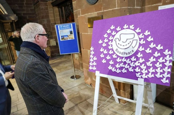 Richard Parker, Mayor of the West Midlands and WMCA chair at the World Day of Remembrance for Road Traffic Victims memorial service in Birmingham city centre