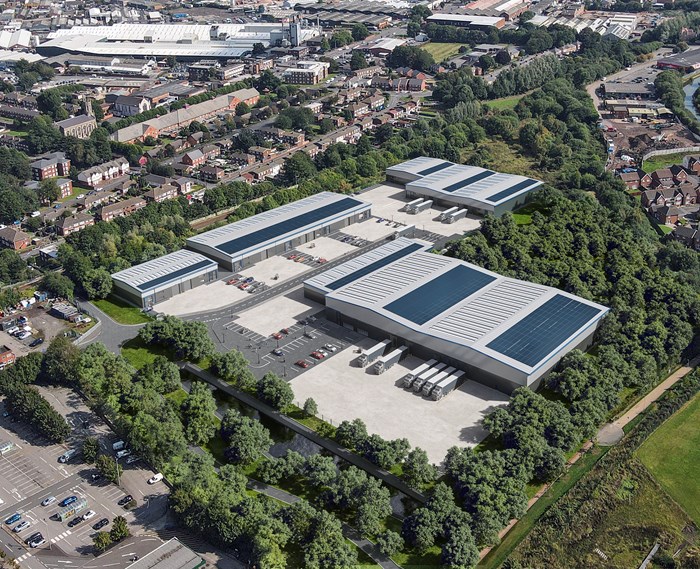 A CGI image of the industrial park in Bilston