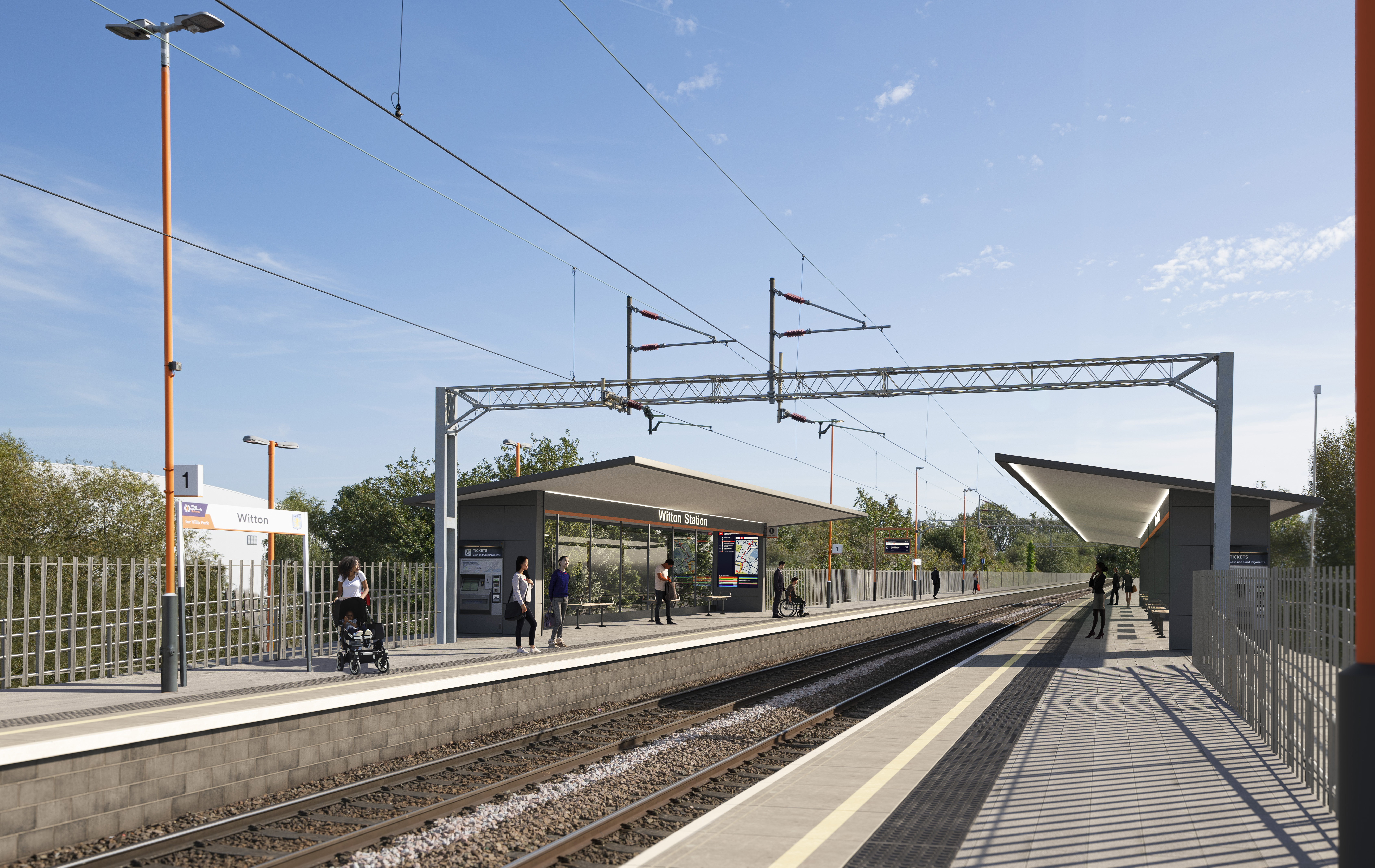 Designs for the new platform at Witton station.