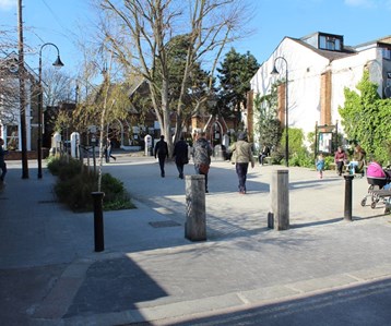 A pedestrianised, accessible area - used as an exemplary case of good place-making