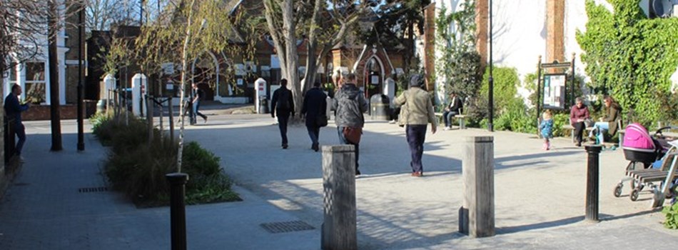 A pedestrianised, accessible area - used as an exemplary case of good place-making