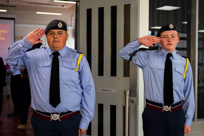 Air Cadets Adrian Cervenka (left) and Jack Price