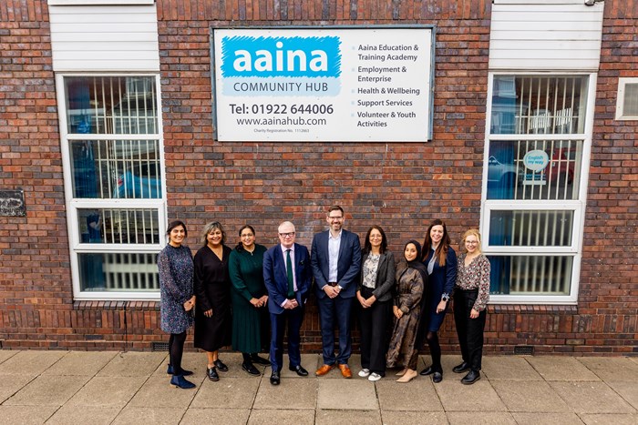 From left to right: Sharonjit Clare, Bal Dhanjal, A’isha Khan, Richard Parker, Barry Fletcher, Dr Fiona Aldridge, Annum Mahmood, Claire Dhami, Lucy Gosling