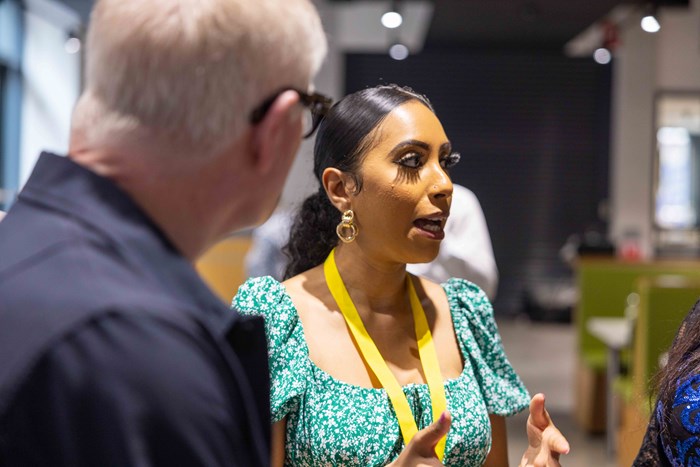 Kamaria Mohamed met Mayor of the West Midlands, Richard Parker at a recent visit to University College Birmingham