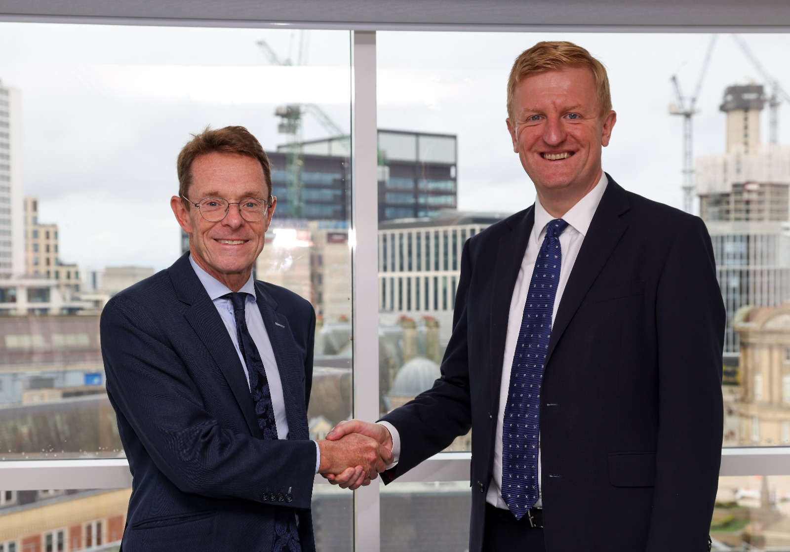 Andy Street, Mayor of the West Midlands (left) and Deputy Prime Minister Oliver Dowden discussed the relocation of civil service jobs to the region during their meeting