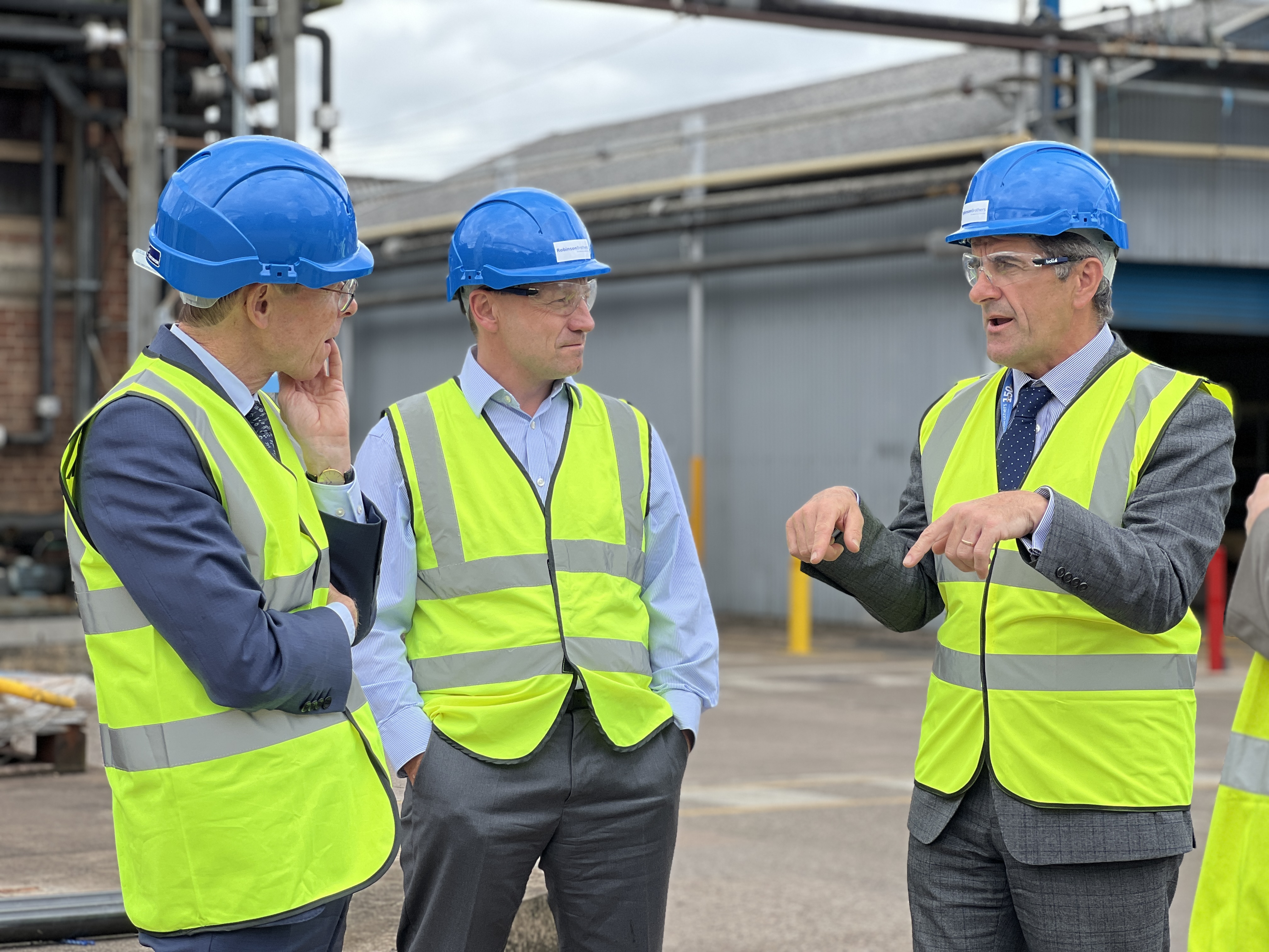 Pictured centre is Jonathan Brearley, chief executive of Ofgem, on a recent visit to the West Midlands with Mayor Andy Street, left, and Adrian Hanrahan, right, MD of West Bromwich-based engineering firm Robinson Brothers Limited.