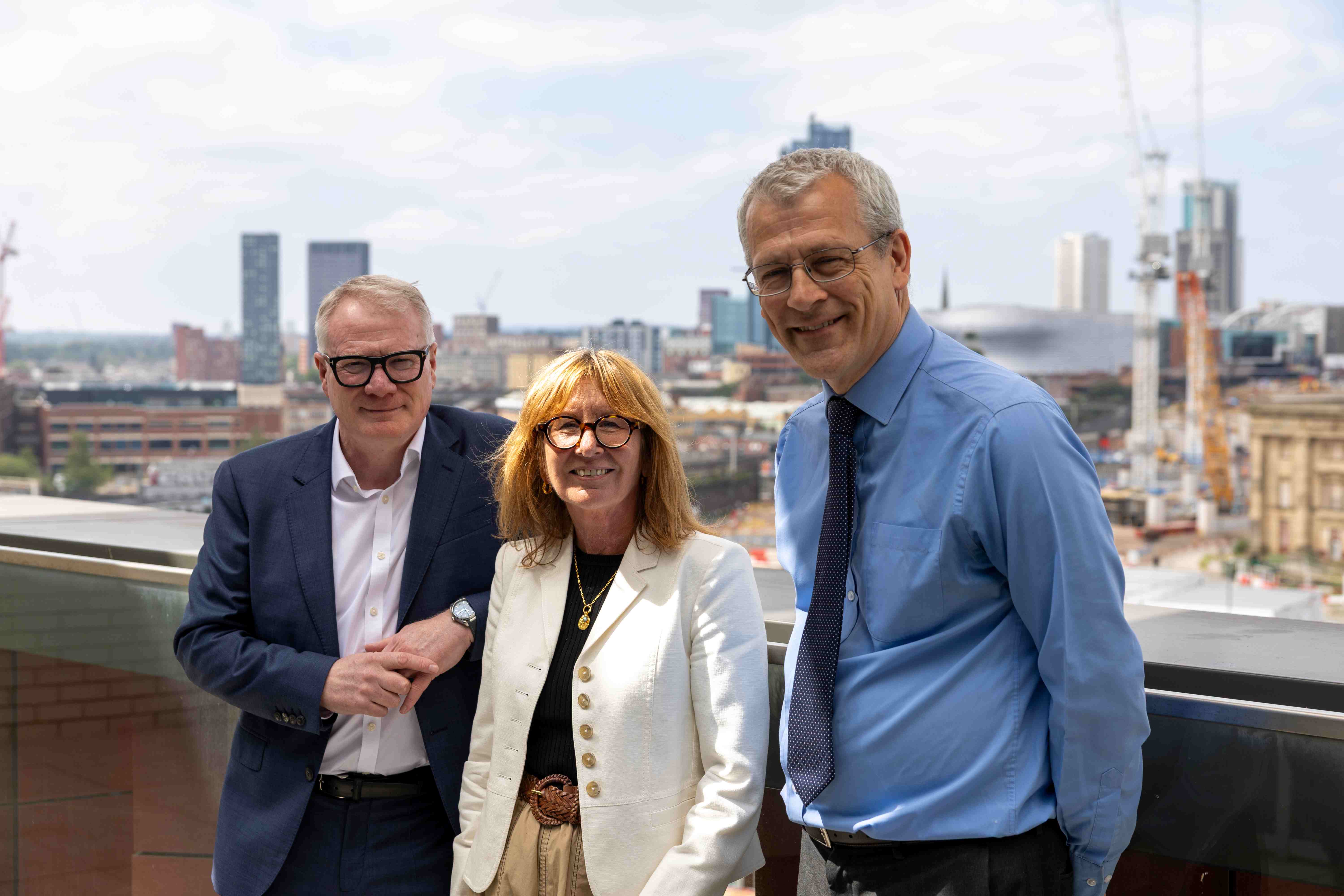 (left to right): Mayor Richard Parker, Dame Bernadette Kelly, BEMDC chair, and Cllr Roger Harmer, leader of Birmingham City Council