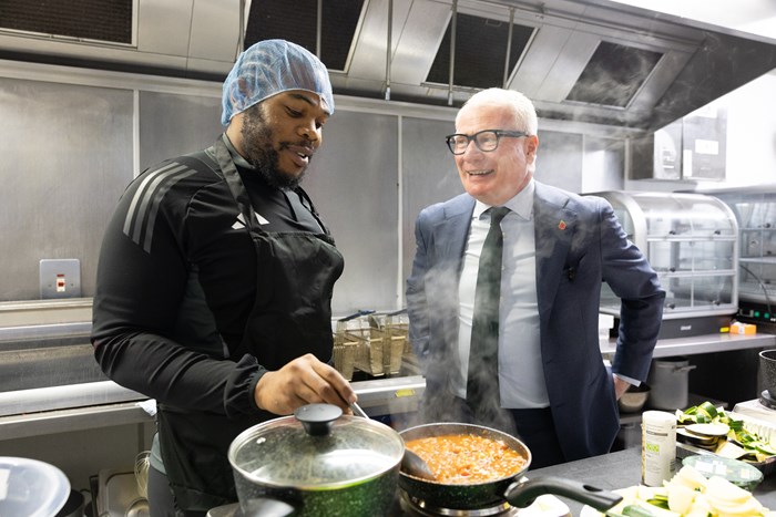 Joshua Mathis, Staff member at Aston Villa Foundation with Mayor