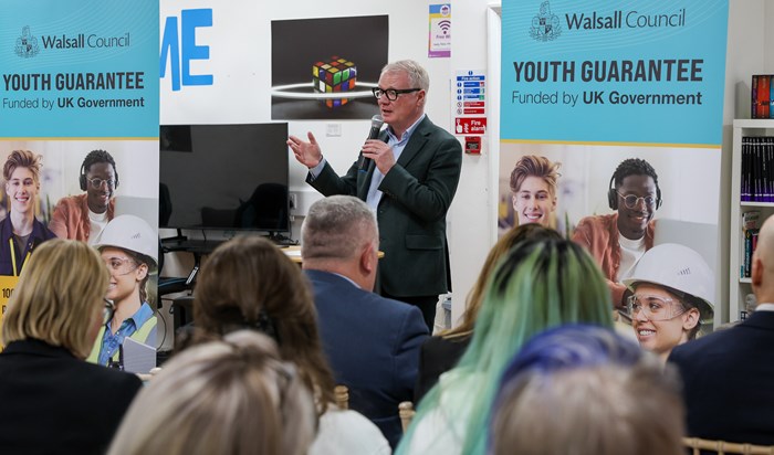 Mayor Richard Parker at the launch of the Youth Trailblazer in Walsall Richard