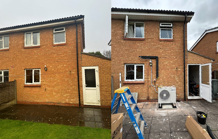Retrofitting a house with a heat pump