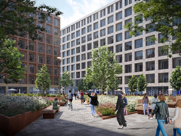 A computer generated image of what Brewers Yard phase one could look like