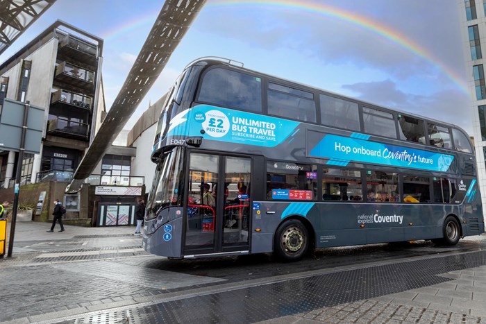New electric double decker bus in Coventry