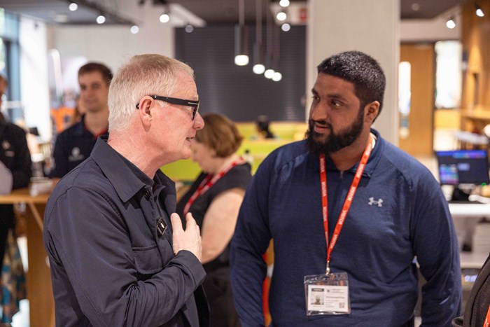 Mayor Richard Parker with apprentice, Mohammed Khan