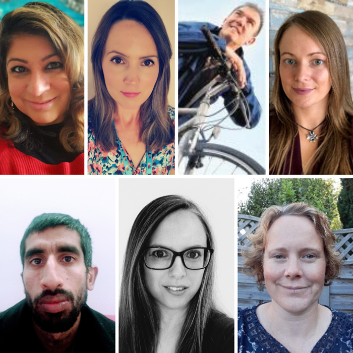 From Left to right: Salma Zulfiqar, Francesca Silcocks, Chris Crean, Amie-Beth Sabin, Toqueer Quyyam, Elizabeth Goodchild, Andrea Wilcockson