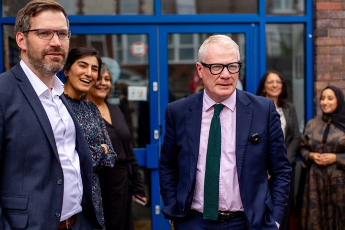 From left to right: Barry Fletcher, Sharonjit Clare, Bal Dhanjal, Richard Parker, Dr Fiona Aldridge, Annum Mahmood