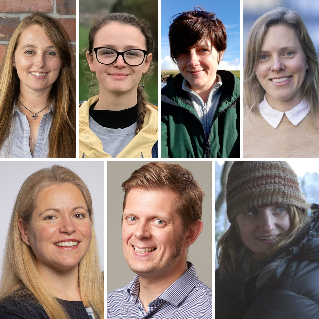 From left to right; Rebecca Freeman, Morgan Roberts, Jodie Southgate, Louise Woollen, Lydia Dutton, Luke Strickland, Mel Dyer.