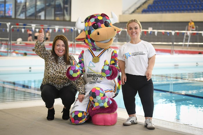 Cllr Kerrie Carmichael, leader of Sandwell Council, with Ellie Simmonds OBE at the opening of Sandwell Aquatics Centre.