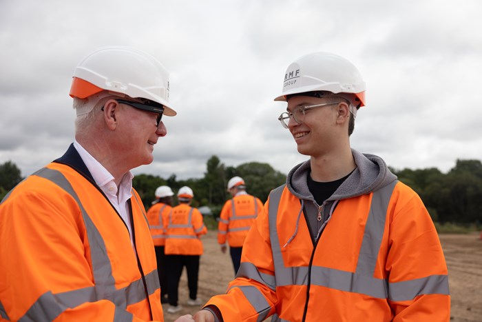 Mayor of the West Midlands, Richard Parker and Oleksandr Demchenko at RMF Training.