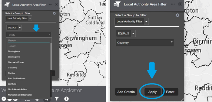 Screenshot of WMCA Cultural Infrastructure Application
