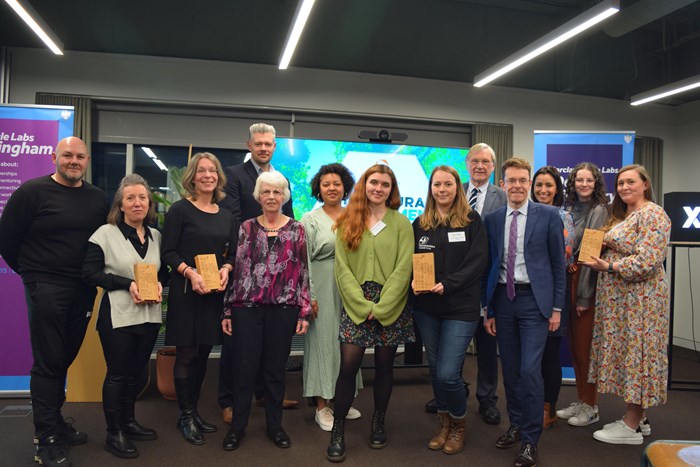 Andy Street, Mayor of the West Midlands and chair of the WMCA, with all the winners of this year's West Midlands Natural Environment Awards.