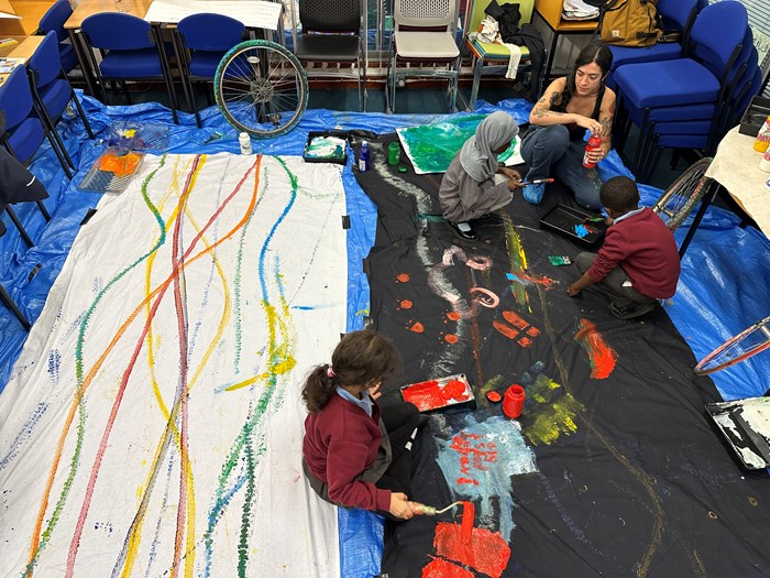 Participant at a "Sketch and Walk" creative workshop in Walsall Arboretum, part of the TfWM series promoting active travel through art.