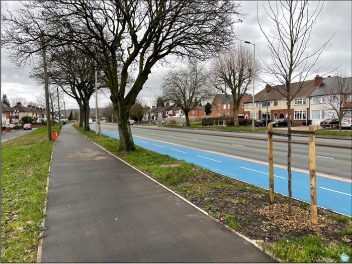 Part of the new cycleway in Sandwell