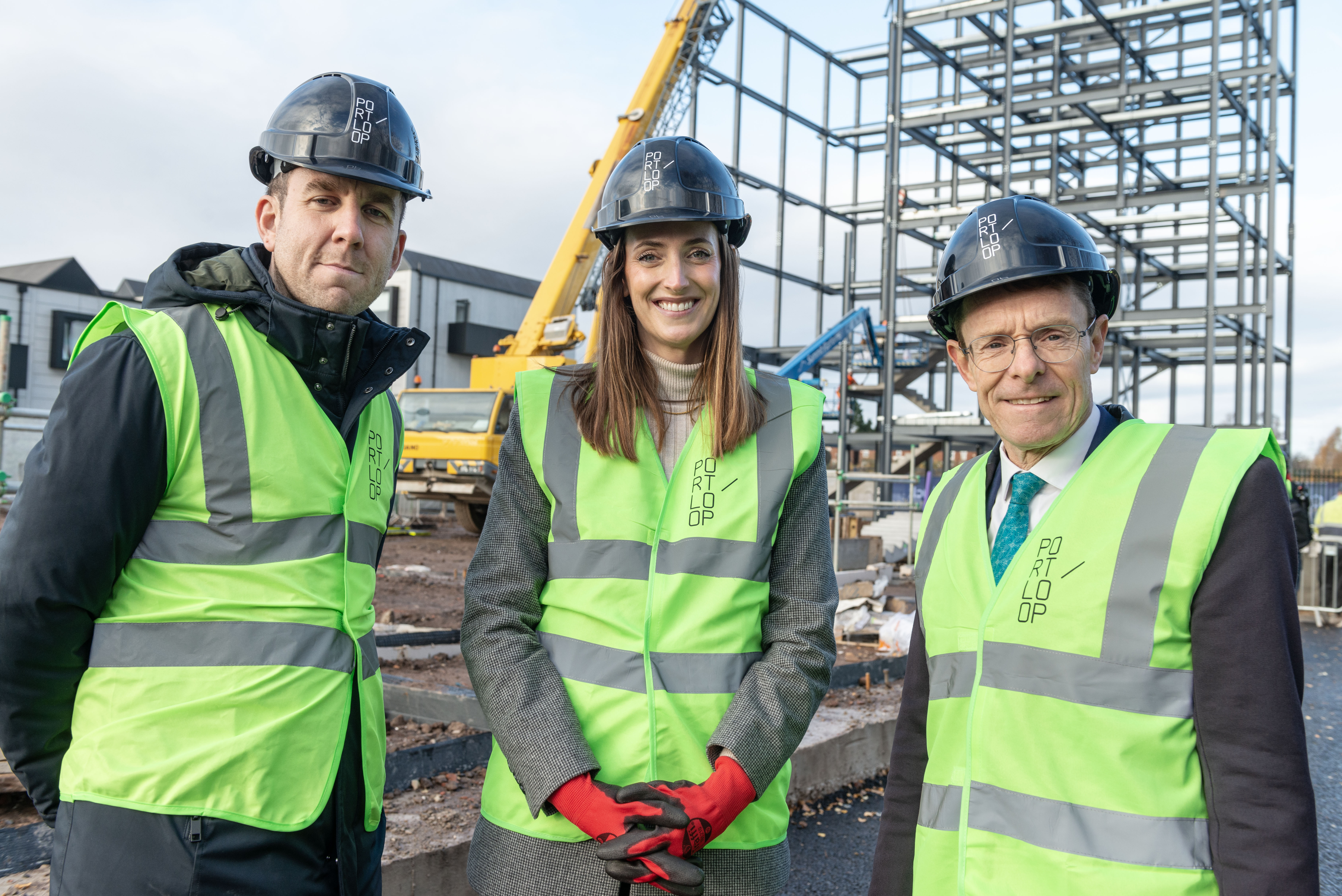 Adam Willets, associate director development at Urban Splash; Sammie Steel, Places for People’s managing director of placemaking and regeneration; and Andy Street, mayor of the West Midlands and Chair of the West Midlands Combined Authority (WMCA).