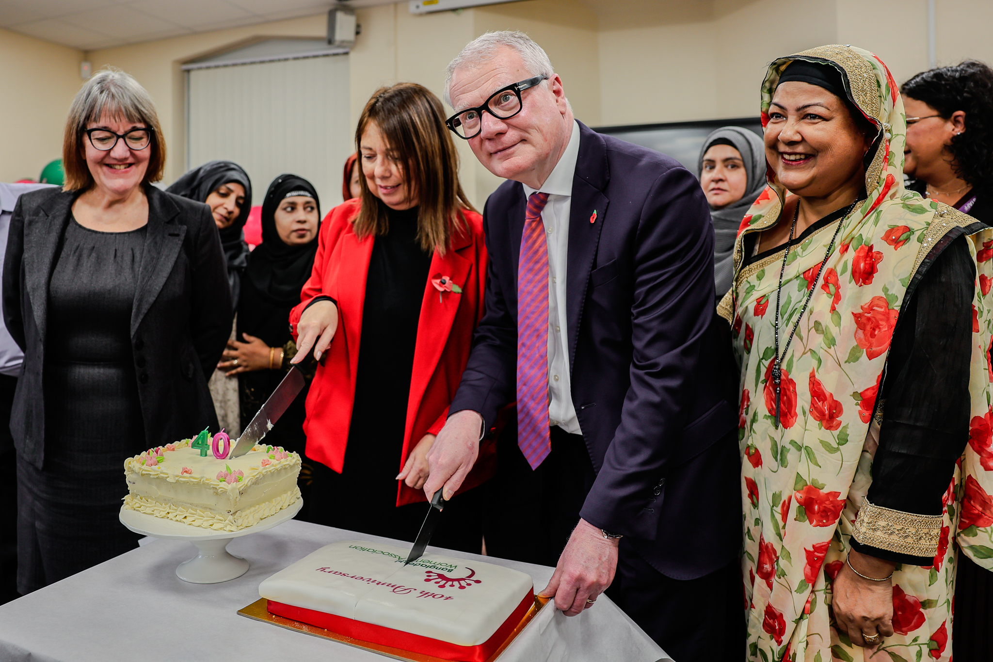 From left: Coun Vicki Smith - Sandwell Counci's Cabinet Member for Housing, Coun Kerrie Carmichael – Leader of Sandwell Council, Richard Parker, Mayor of the West Midlands and Syeda Khatun MBE, CEO Bangladeshi Women’s Association