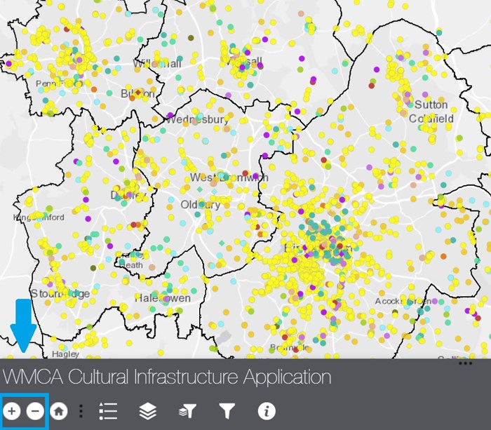 Screenshot of WMCA Cultural Infrastructure Application