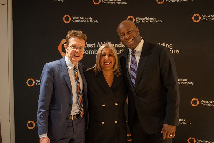 L-R Mayor Andy Street, Asha Kaur, Nick Bailey at the 2023 ALA Awards