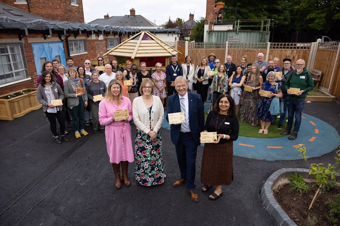 Anna Sanchez, director of Kingstanding Regeneration Trust; Ruth Burgess, the WMCA's Community Green Grants project officer; Cllr Ian Courts, the WMCA's portfolio holder for environment and energy; Shobha Asar-Paul, chief officer at All Saints Action Network in Wolverhampton.