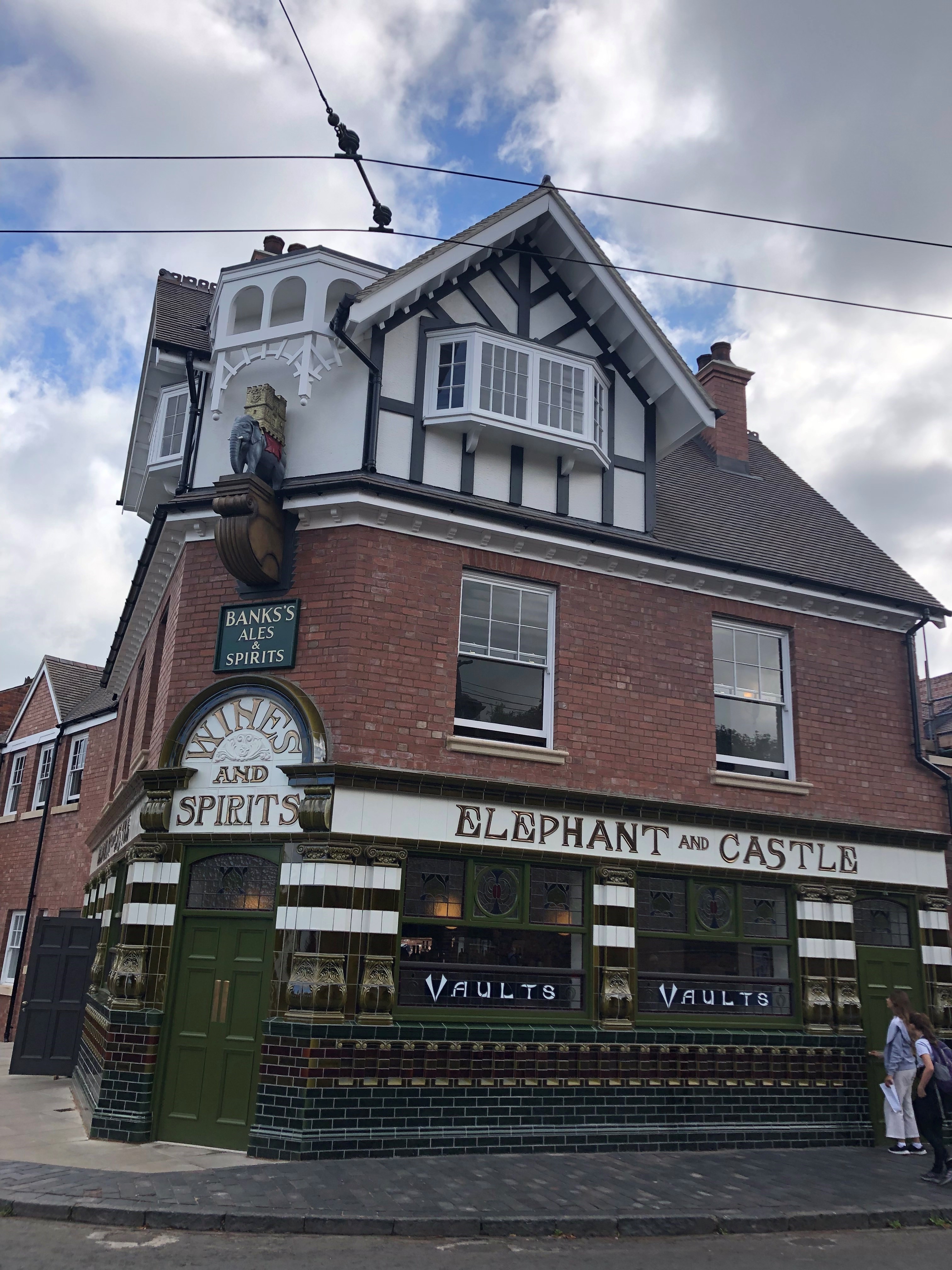 The reconstructed Elephant and Castle pub which has been has been moved brick by brick from Wolverhampton to the museum